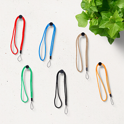 6Pcs 6 Colors Polyester Mobile Straps HJEW-GF0001-69-1
