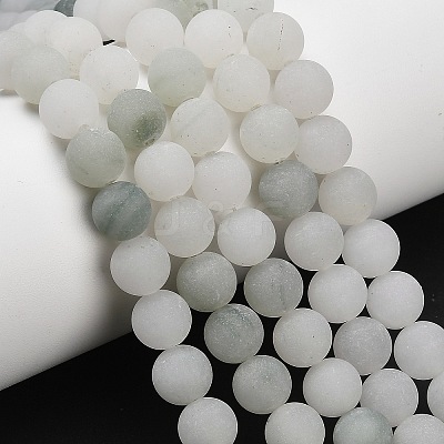 Natural Tianshan Cui Quartzite Beads Strands G-G305-A02-8mm-1