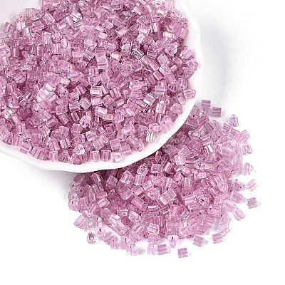 Transparent Inside Colours Glass Seed Beads SEED-T007-13C-1