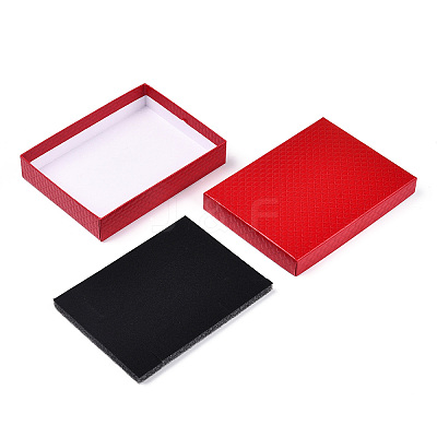 Rhombus Textured Cardboard Jewelry Boxes CBOX-T006-01D-1