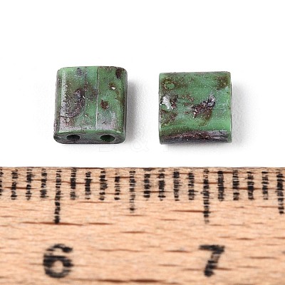 2-Hole Baking Paint Glass Seed Beads SEED-N009-03E-1