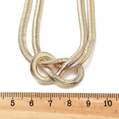 Iron Snake Chain Knot Necklaces for Women NJEW-G167-01G-1-1