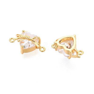 Brass Micro Pave Cubic Zirconia Chandelier Components Links KK-N263-41G-1