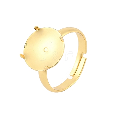 Brass Adjustable Finger Rings Findings KK-A272-04B-G-1