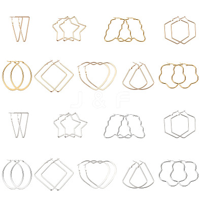 Iron Hoop Earrings EJEW-TA0010-07-1