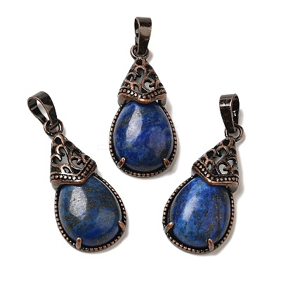 Dyed Natural Lapis Lazuli Pendants G-H065-01R-25-1