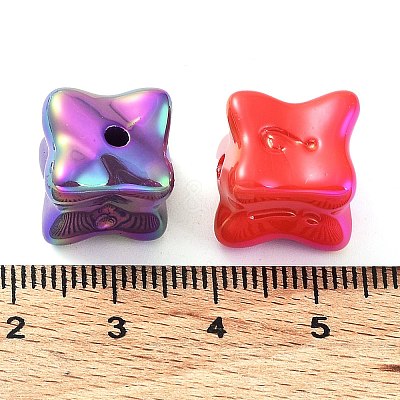 UV Plating Opaque Acrylic Beads OACR-Z013-27-1