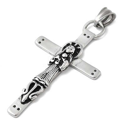 304 Stainless Steel Pendants STAS-D110-41BP-1