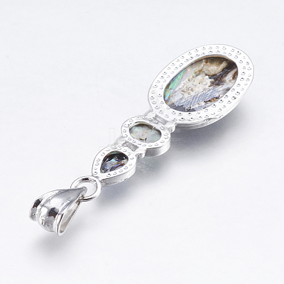 Abalone Shell/Paua Shell Pendants SSHEL-P014-19-1