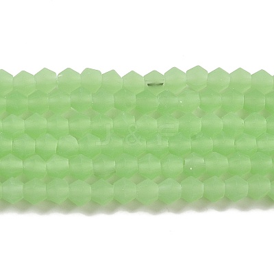 Imitation Jade Frosted Glass Bead Strands EGLA-A039-J6mm-MD01-1