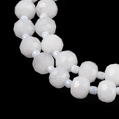 Natural White Jade Beads Strands G-H057-A22-07-1
