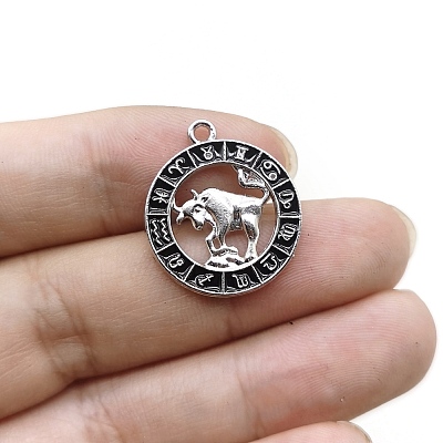 Constellation Themes Alloy Rhinestone Pendants PW-WG6B97D-07-1