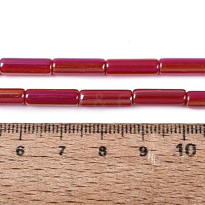 Electroplate Imitation Jade Glass Beads Strands EGLA-Q132-02A-A03-1