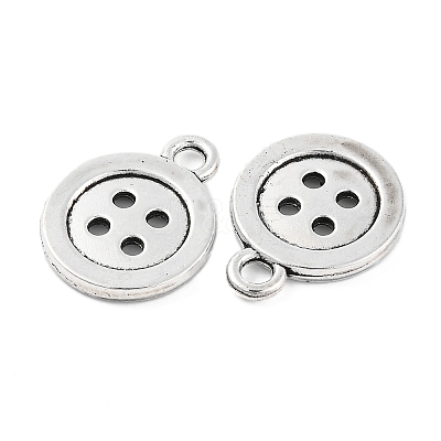 4-Hole Button Tibetan Style Zinc Alloy Charms LS-X-TIBEP-R334-167AS-RS-1