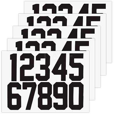 Number 0~9 PET Self-Adhesive Reflective Mailbox Stickers DIY-WH20010-26B-02-1