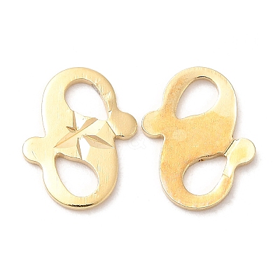 Rack Plating Brass S-Hook Clasps KK-M250-08G-1