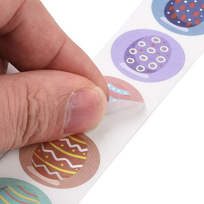 8 Patterns Easter Theme Self Adhesive Paper Sticker Rolls DIY-C060-03E-1