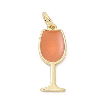 Brass Enamel Pendants KK-U062-02B-03-1
