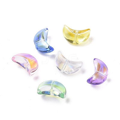 Transparent Electroplate Glass Beads GLAA-F122-01-1