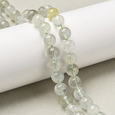 Natural Green Beryl Beads Strands G-F787-01-8mm-1