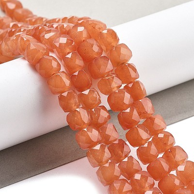 Natural Quartz Imitation Orange Aventurine Beads Strands G-C179-B16-01-1