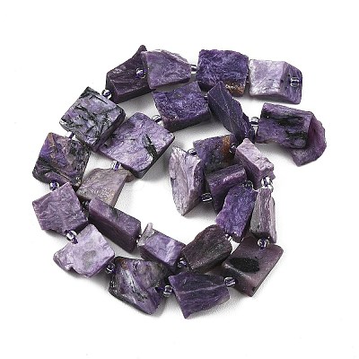 Natural Charoite Beads Strands G-D101-B17-1