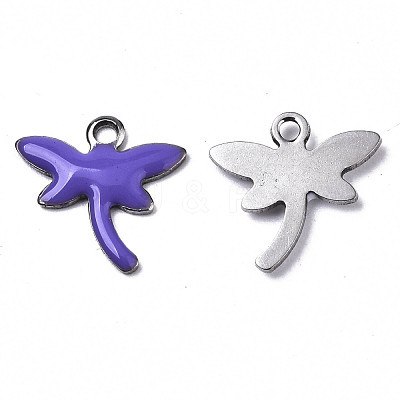 201 Stainless Steel Enamel Charms STAS-N088-19C-1