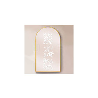 Waterproof Reflective Plastic Mirror Stickers DIY-WH0668-006-1