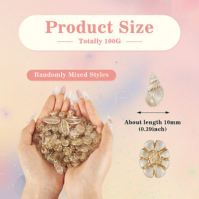 100G Transparent Acrylic Beads OACR-BT0001-07E-1