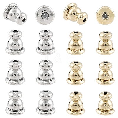 20Pcs 2 Colors Brass Ear Nuts KK-YW0004-63-1