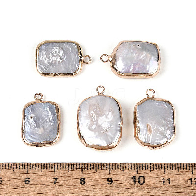 Natural Keshi Pearl Rectangle Pendants PEAR-S020-D10-1