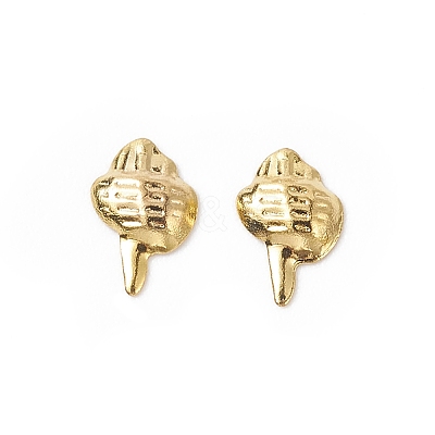 (Defective Closeout Sale: Oxidation) Brass Metallic Nail Cabochons MRMJ-XCP0001-38G-1