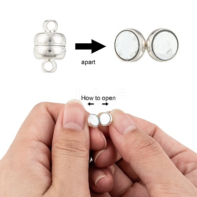 Brass Magnetic Clasps with Loops X-KK-H361-S-1