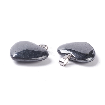 Synthetic Non-magnetic Hematite Pendants G-G956-B50-FF-1