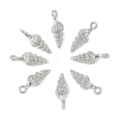 SHEGRACE Brass Shell Shape Charms XGR0170P-107P-1