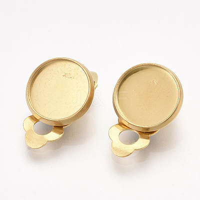 201 Stainless Steel Clip-on Earring Findings STAS-T045-34B-G-1