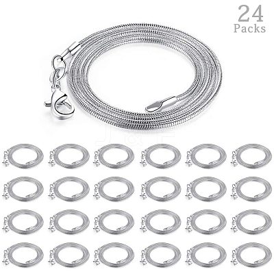 Brass Snake Chain Fine Necklaces NJEW-PH0002-20-1