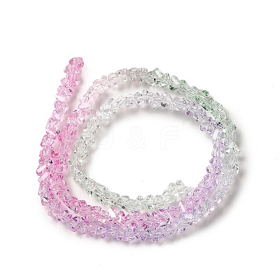 Transparent Glass Bead Strands GLAA-H023-02D-1