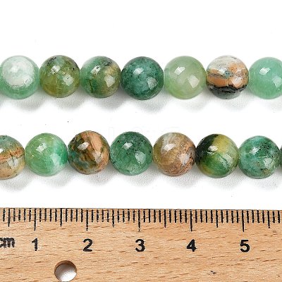 Natural Green Line Jasper  Beads Strands X-G-B128-A03-03-1