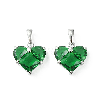 Brass Micro Pave Cubic Zirconia Charms KK-L208-03P-02-1