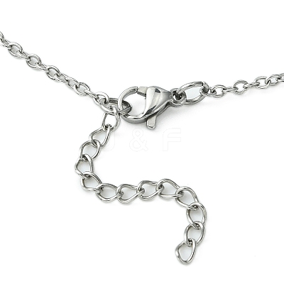 Tarnish Resistant 304 Stainless Steel Cable Chains Macrame Pouch Empty Stone Holder for Pendant Necklaces Making NJEW-TA00083-01-1