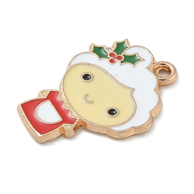 Christmas Alloy Enamel Pendants ENAM-K074-01G-11-1