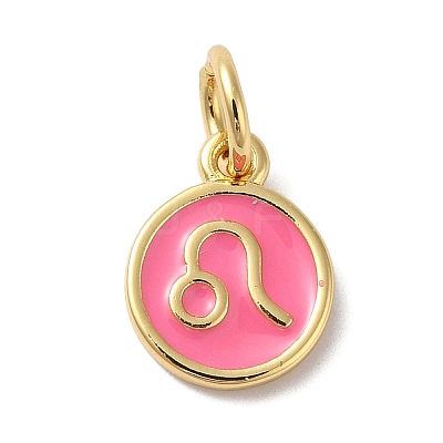 Real 18K Gold Plated Brass Enamel Charms KK-L216-001G-H04-1