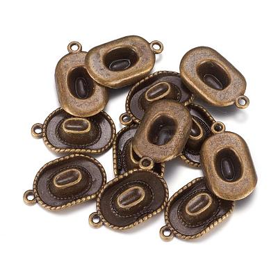 Tibetan Style Alloy Hat Pendants TIBEP-1023-AB-FF-1