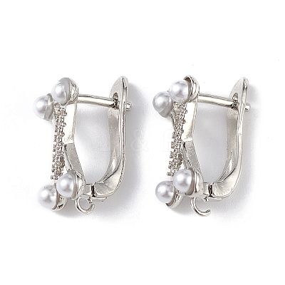 Brass Criss Cross Hoop Earring Findings ZIRC-L097-056P-1