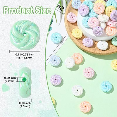 160Pcs 8 Colors Opaque Acrylic Beads PACR-CJ0001-44-1