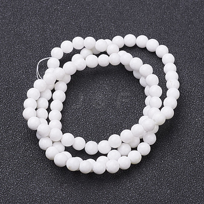 Natural Mashan Jade Round Beads Strands G-D263-4mm-XS01-1