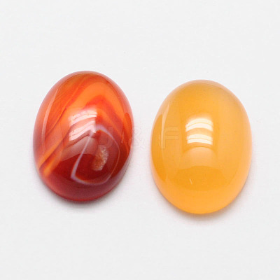 Oval Natural Carnelian Cabochons G-K020-40x30mm-05-1