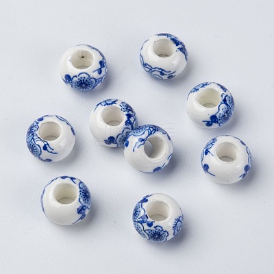 Handmade Porcelain European Beads CF257Y-1