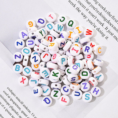 Opaque White Acrylic Beads SACR-YW0001-23-1